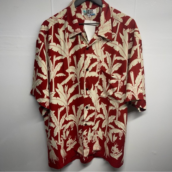 Baik Baik men's red floral Hawaiian button down shirt size XL - Picture 1 of 9